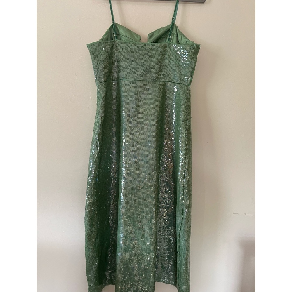 Anthropologie Green Sequin Midi Dress - Picture 10 of 10